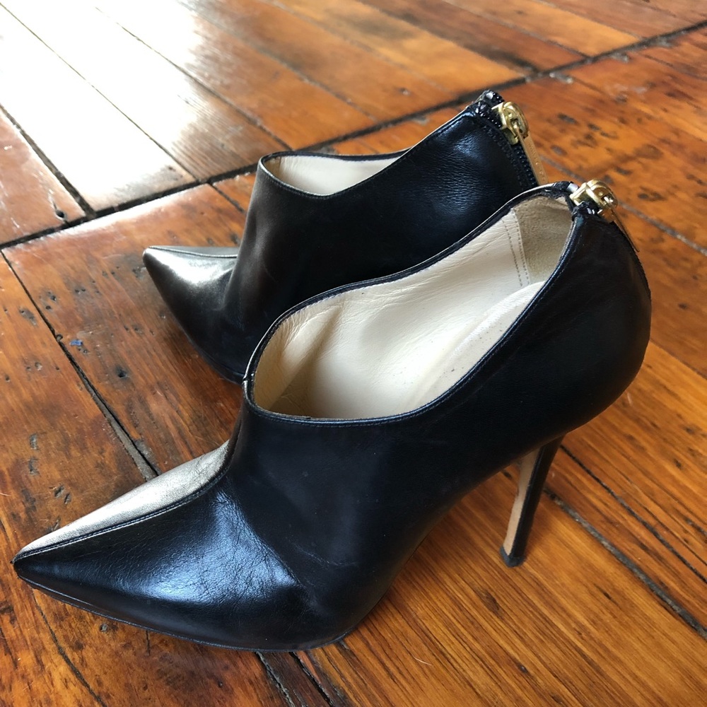Jimmy Choo black leather ankle boot / pump